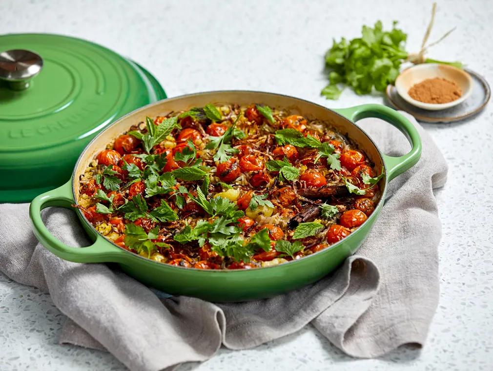 Cinnamon and Cherry Tomato Koshari