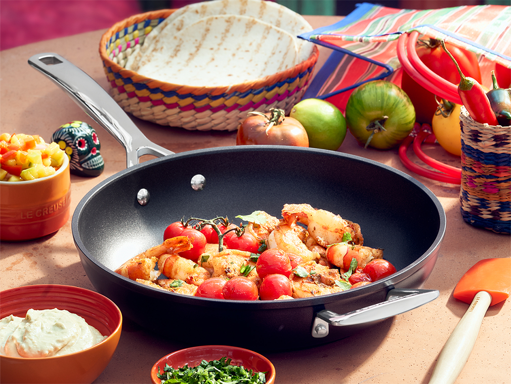 Coriander, Lime and Shrimp Tacos with Mango Salsa