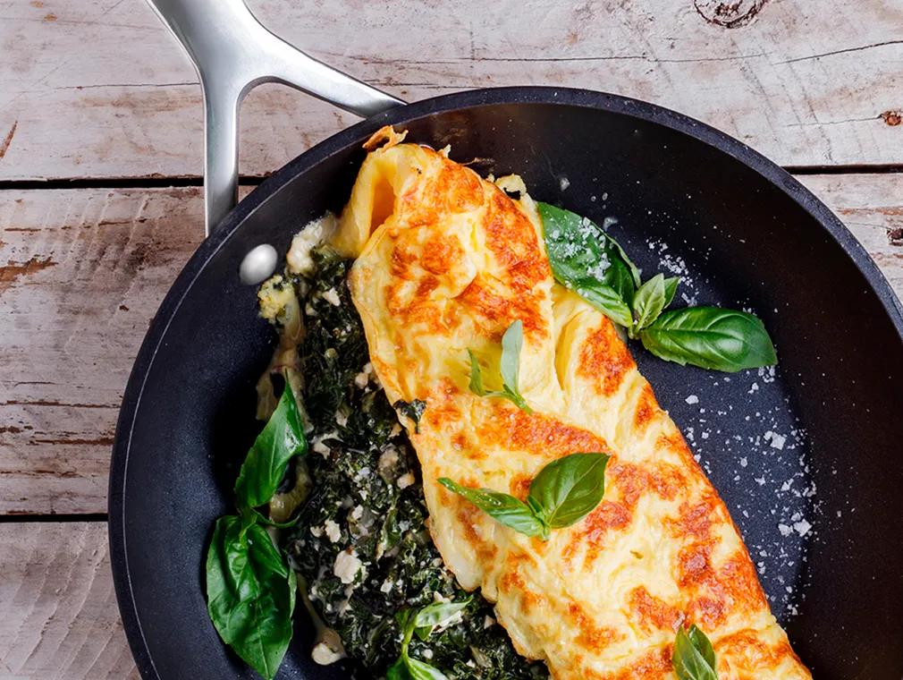 Spinach, Feta & Basil Omelette