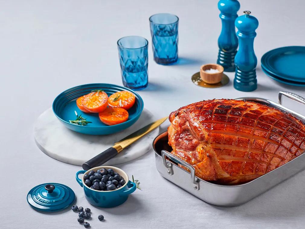 Sparkling Wine and Vanilla Pod Glazed Gammon